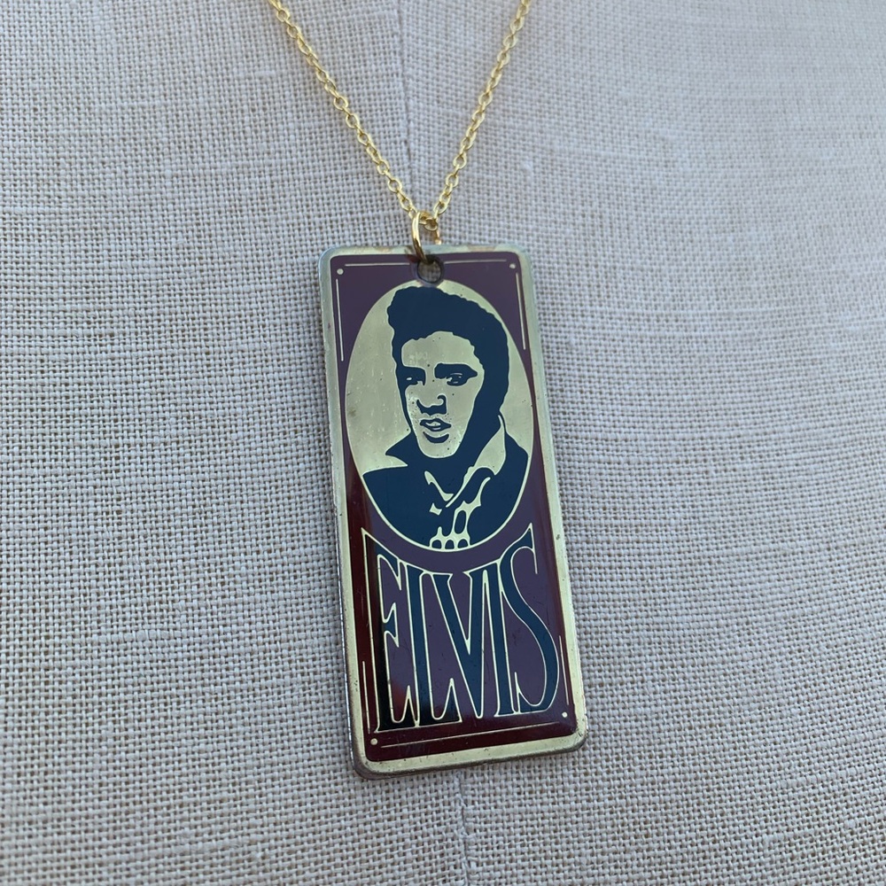 NWT Sterling Silver Plated Chain with Vintage Elvis Charm Necklace - Picture 8 of 14